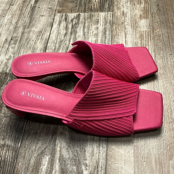 Vivaia Women's Pink Slide Sandals EUR Size 42=US Size 11-11.5 - Picture 3 of 9